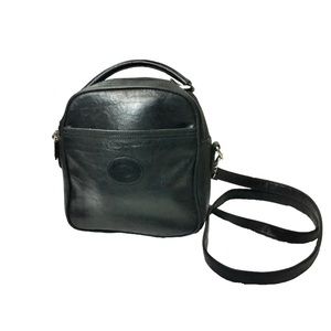 AUSTIN DESIGNS All Leather Vintage Black Crossbody Bag